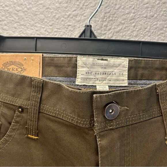 W.R.K. NWT WRK Materials Co. Bronze 5 pocket Pant Size 34x30 - Picture 6 of 11